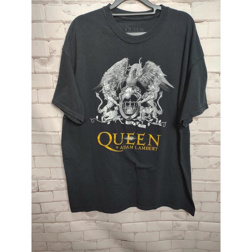 Queen Tshirt Men's XL Black Graphic Print Adam Lambert Rhasody Tour 2019 - Picture 1 of 4